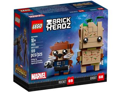 LEGO BrickHeadz Groot & Rocket Building Kit, Multicolor