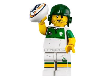 LEGO Minifigures Series 19 Rugby Player Minifigure with Ball 71025 (Bagged)